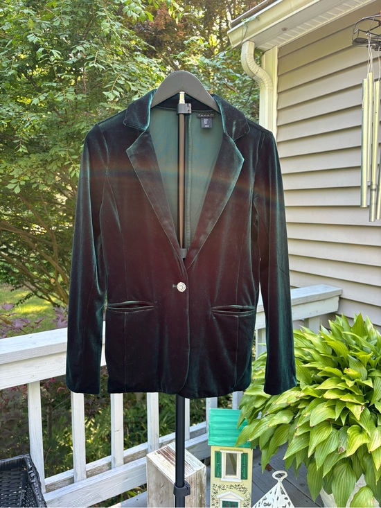 Tahari Jackets & Blazers - Tahari Teal Velvet Blazer